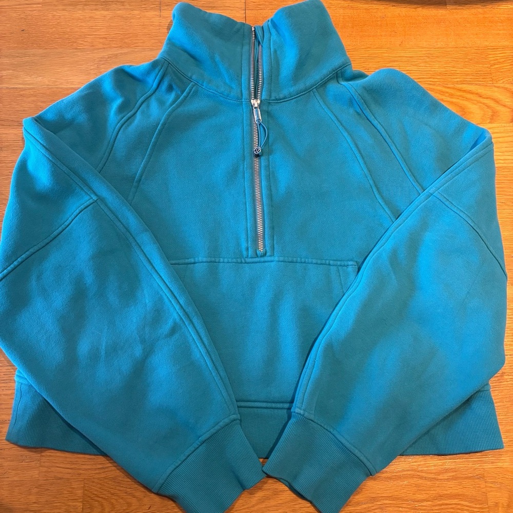 Lululemon Scuba Oversized Funnel-Neck Half Zip in Blue